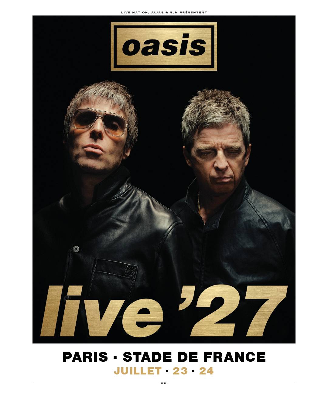 Oasis – Stade de France – Saint-Denis – Mardi 20 juillet 2027 à 20h